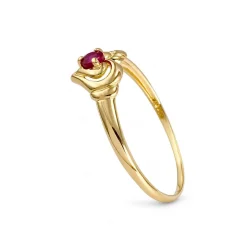 Bague d'occasion or 750 jaune rubis
