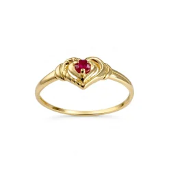 Bague d'occasion or 750 jaune rubis