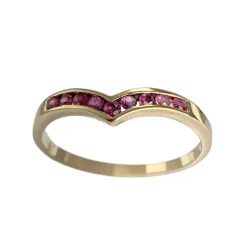 Bague d'occasion or 750 jaune rubis