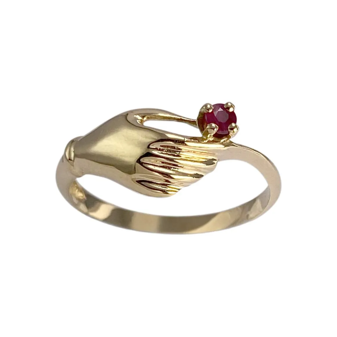 Bague d'occasion or 750 jaune rubis