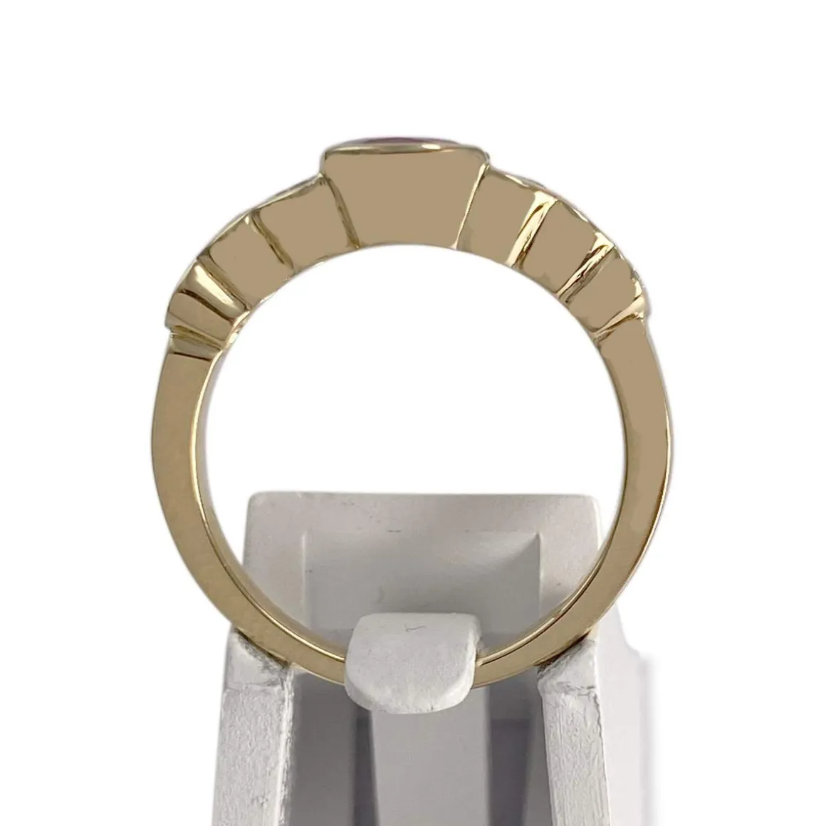 Bague d'occasion or 750 jaune rubis diamants
