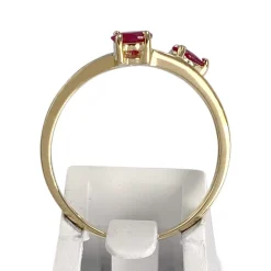 Bague d'occasion or 750 jaune rubis diamants