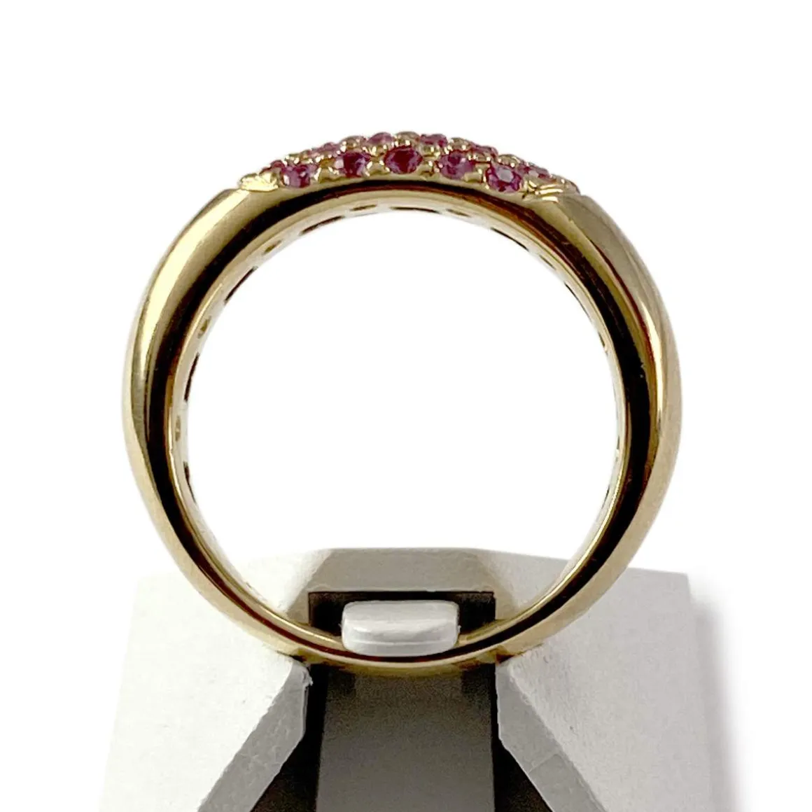 Bague d'occasion or 750 jaune saphirs roses