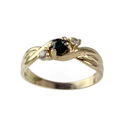 Bague d'occasion or 750 jaune saphir zirconias