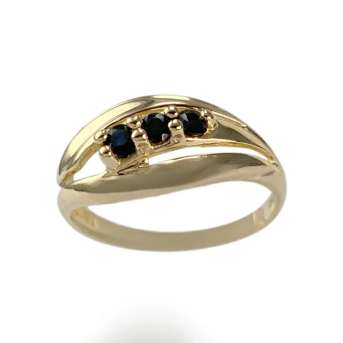 Bague d'occasion or 750 jaune saphirs