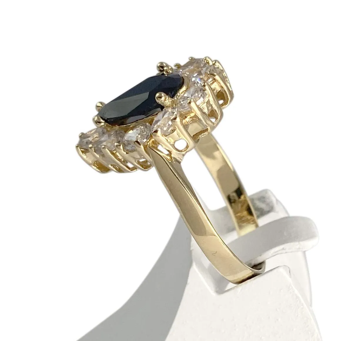 Bague d'occasion or 750 jaune saphir zirconias