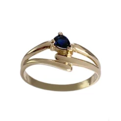 Bague d'occasion or 750 jaune saphir