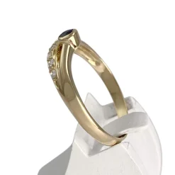 Bague d'occasion or 750 jaune saphir zirconias