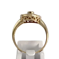 Bague d'occasion or 750 jaune saphir diamant