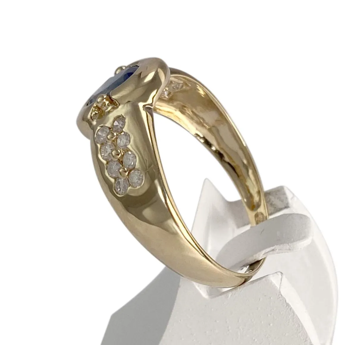 Bague d'occasion or 750 jaune saphir, diamants