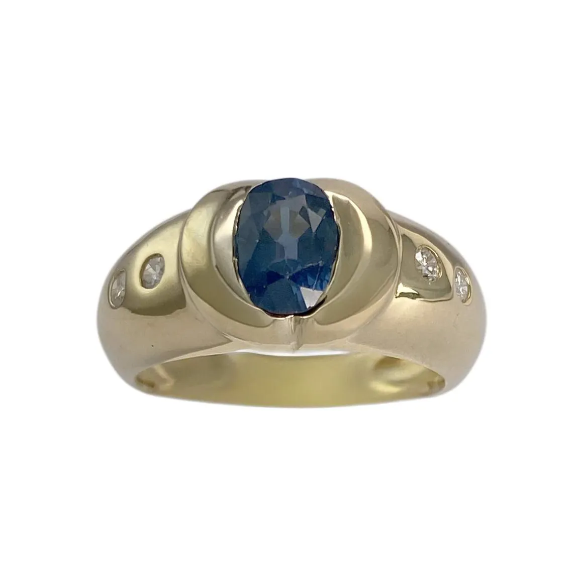 Bague d'occasion or 750 jaune saphir, diamants