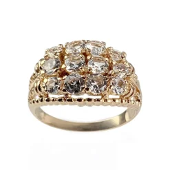 Bague d'occasion or 750 jaune spinelles synthétiques