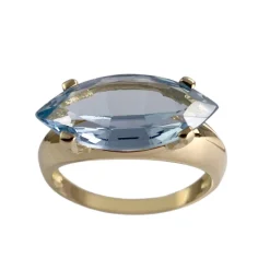 Bague d'occasion or 750 jaune spinelle synthétique