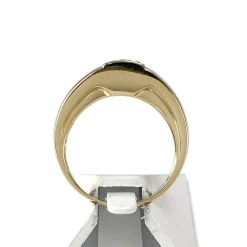 Bague d'occasion or 750 jaune 2 tons diamants