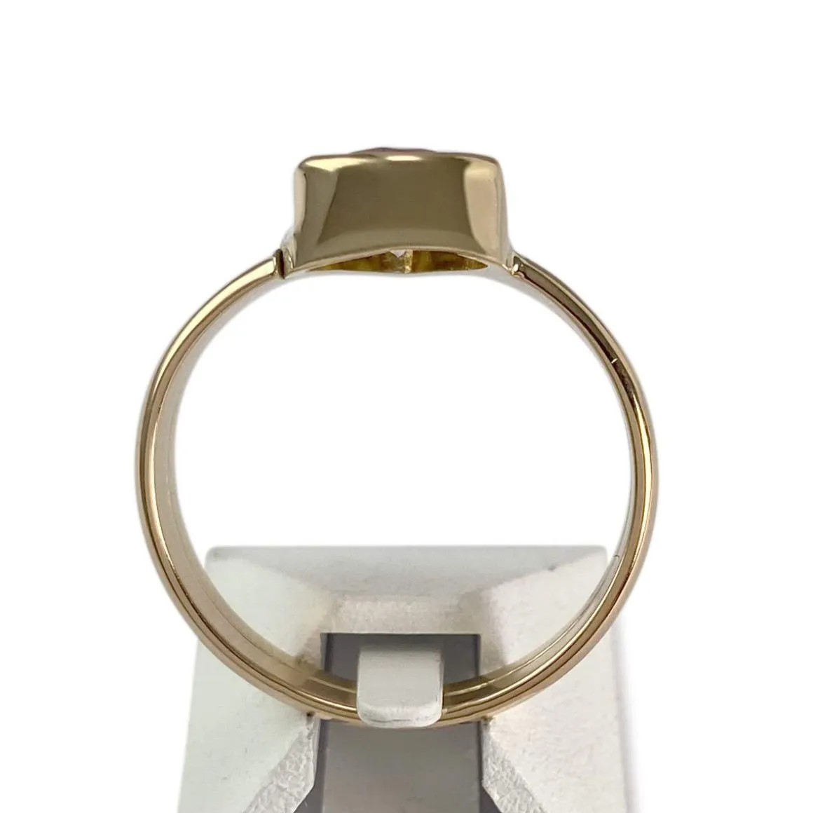 Bague d'occasion or 750 jaune tourmaline orangée