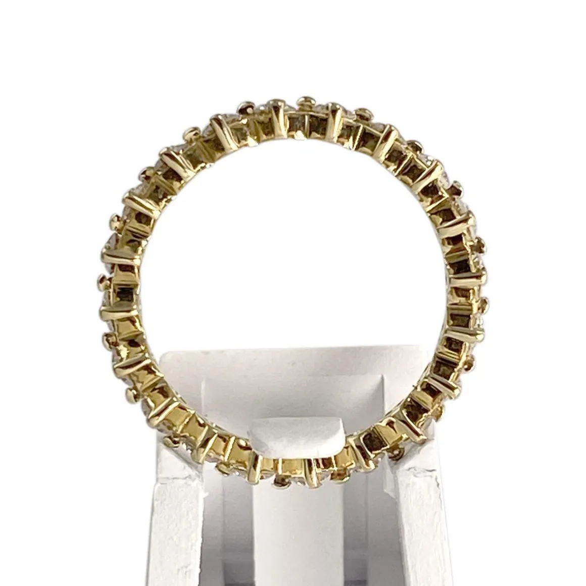 Bague d'occasion or 750 jaune tour complet diamants