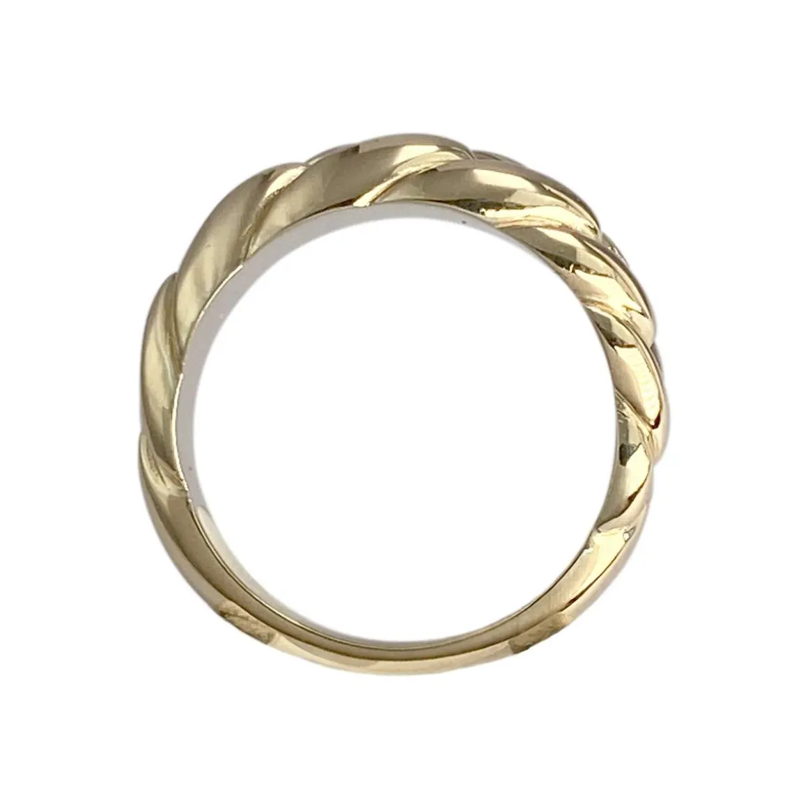 Bague d'occasion or 750 jaune tressée