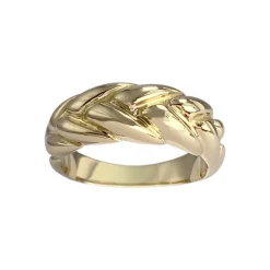 Bague d'occasion or 750 jaune tressée