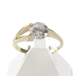 Bague d'occasion or 750 jaune zirconia