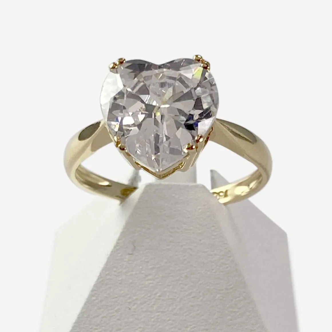 Bague d'occasion or 750 jaune zirconia