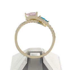 Bague d'occasion or 375 jaune zirconia