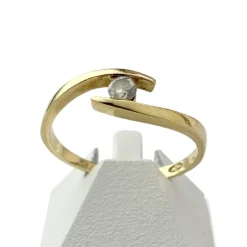 Bague d'occasion or 750 jaune zirconia