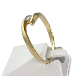 Bague d'occasion or 750 jaune zirconia