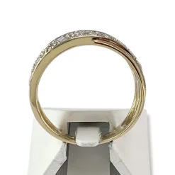 Bague d'occasion or 750 jaune zirconias
