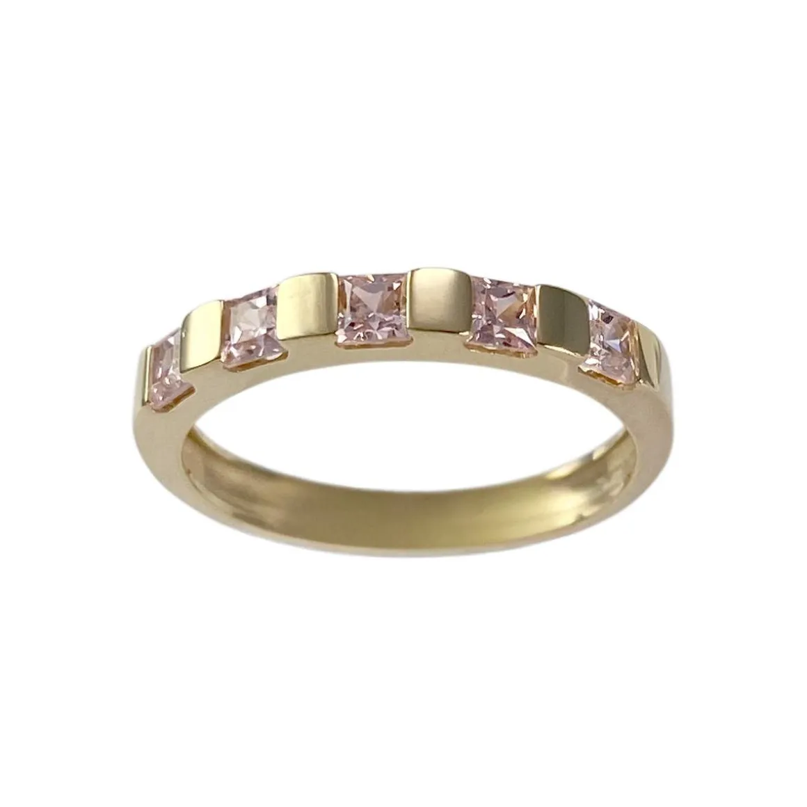 Bague d'occasion or 750 jaune zirconias