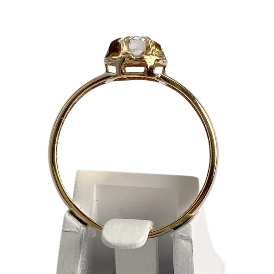Bague d'occasion or 750 jaune zirconia
