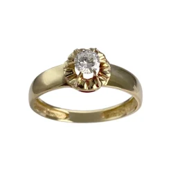 Bague d'occasion or 750 jaune zirconia