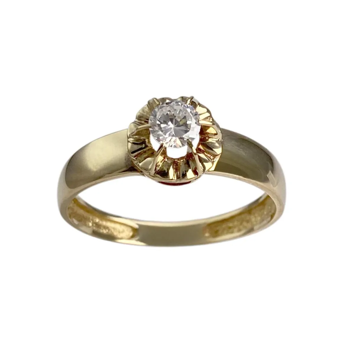 Bague d'occasion or 750 jaune zirconia