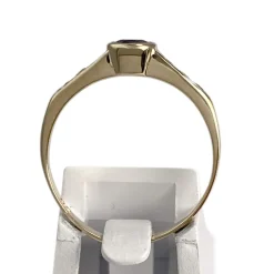Bague d'occasion or 375 jaune zirconias saphir
