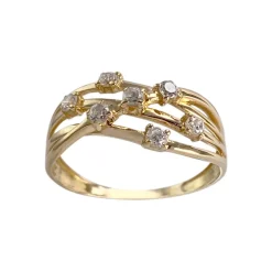 Bague d'occasion or 750 jaunezirconias