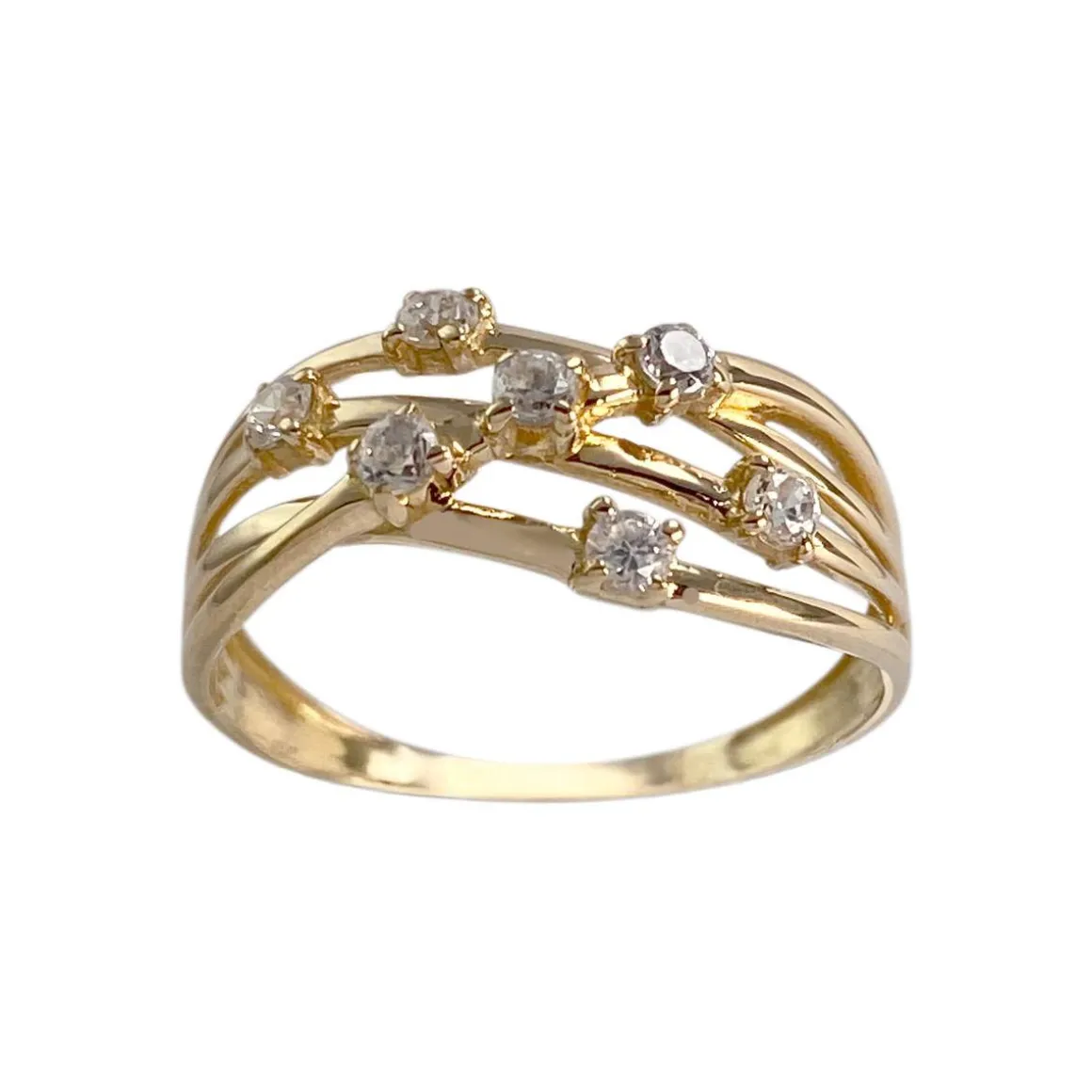 Bague d'occasion or 750 jaunezirconias