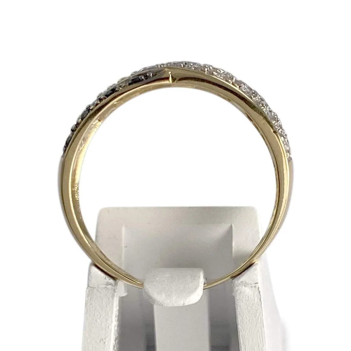 Bague d'occasion or 750 jaune zirconias