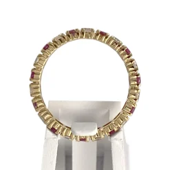 Bague d'occasion or 750 jaune zirconias rubis