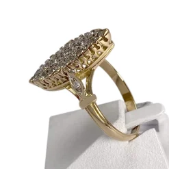 Bague d'occasion  or 750 marquise diamants