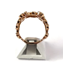 Bague d'occasion or 750 rose diamants
