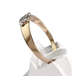 Bague d'occasion or rose et rhodié 585 diamant