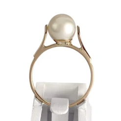 Bague d'occasion or 750 rose perle de culture