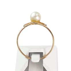 Bague d'occasion or 375 rose perle de culture