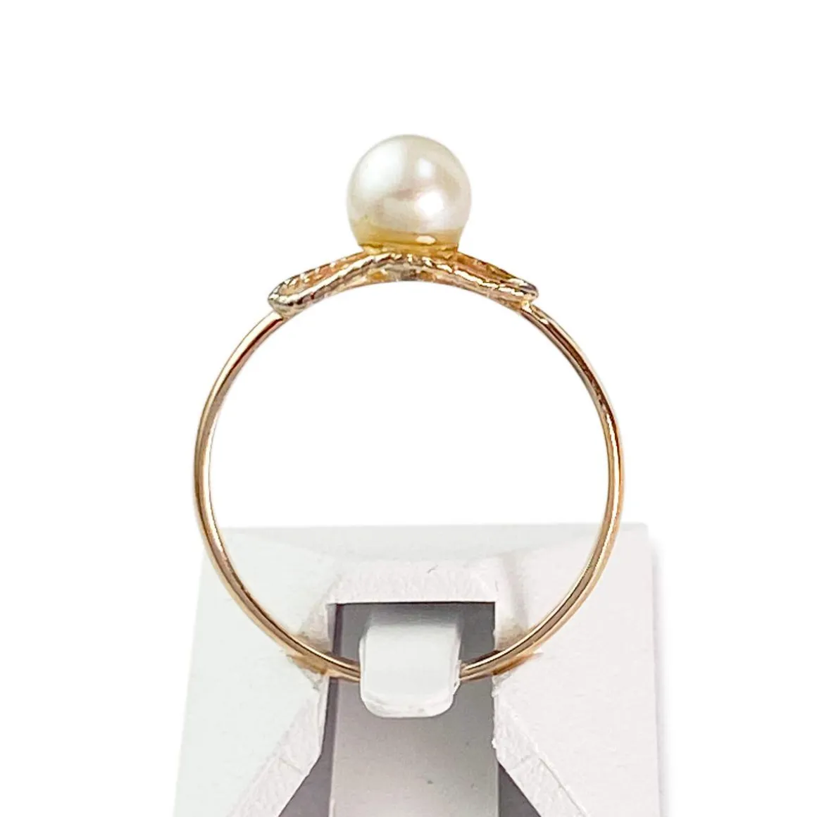 Bague d'occasion or 375 rose perle de culture