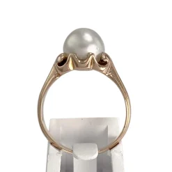 Bague d'occasion or 750 rose perle de culture