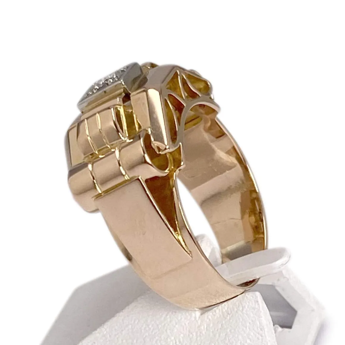 Bague d'occasion 2 ors 750 diamant