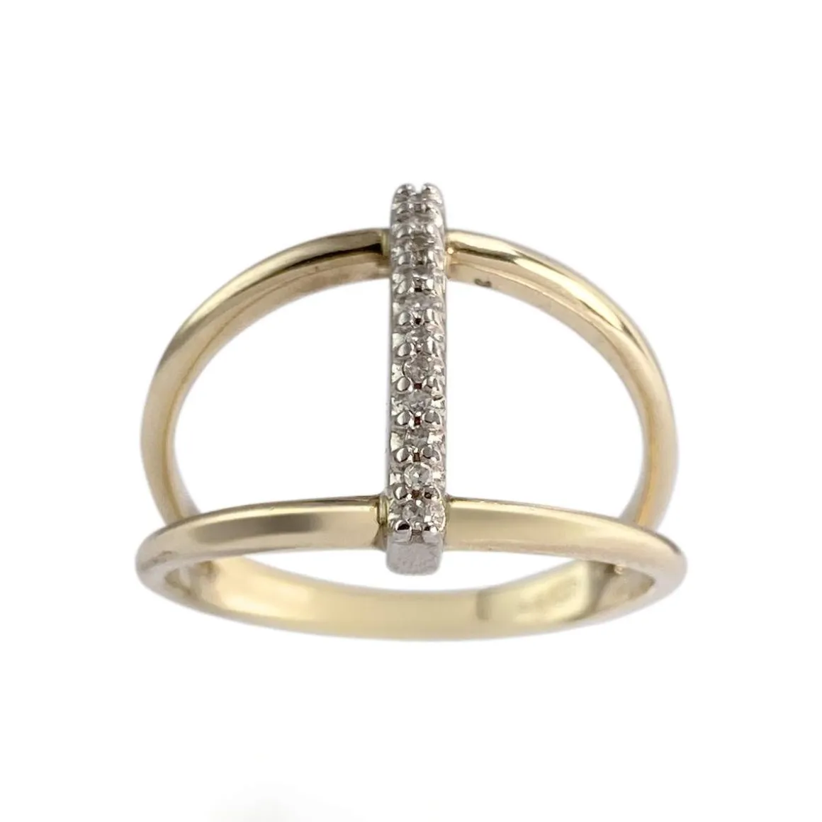 Bague d'occasion 2 ors 375 diamant