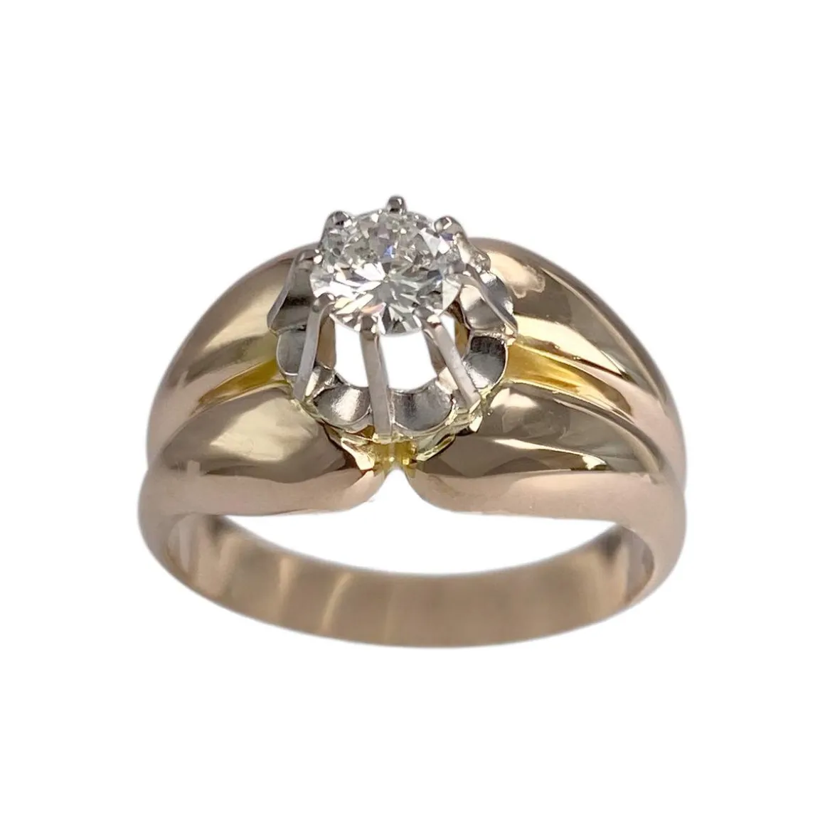 Bague d'occasion 2 ors 750 diamant