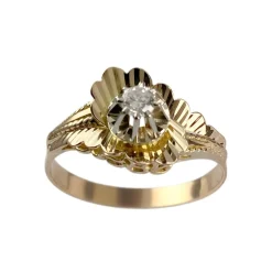 Bague d'occasion2 ors 750 diamant