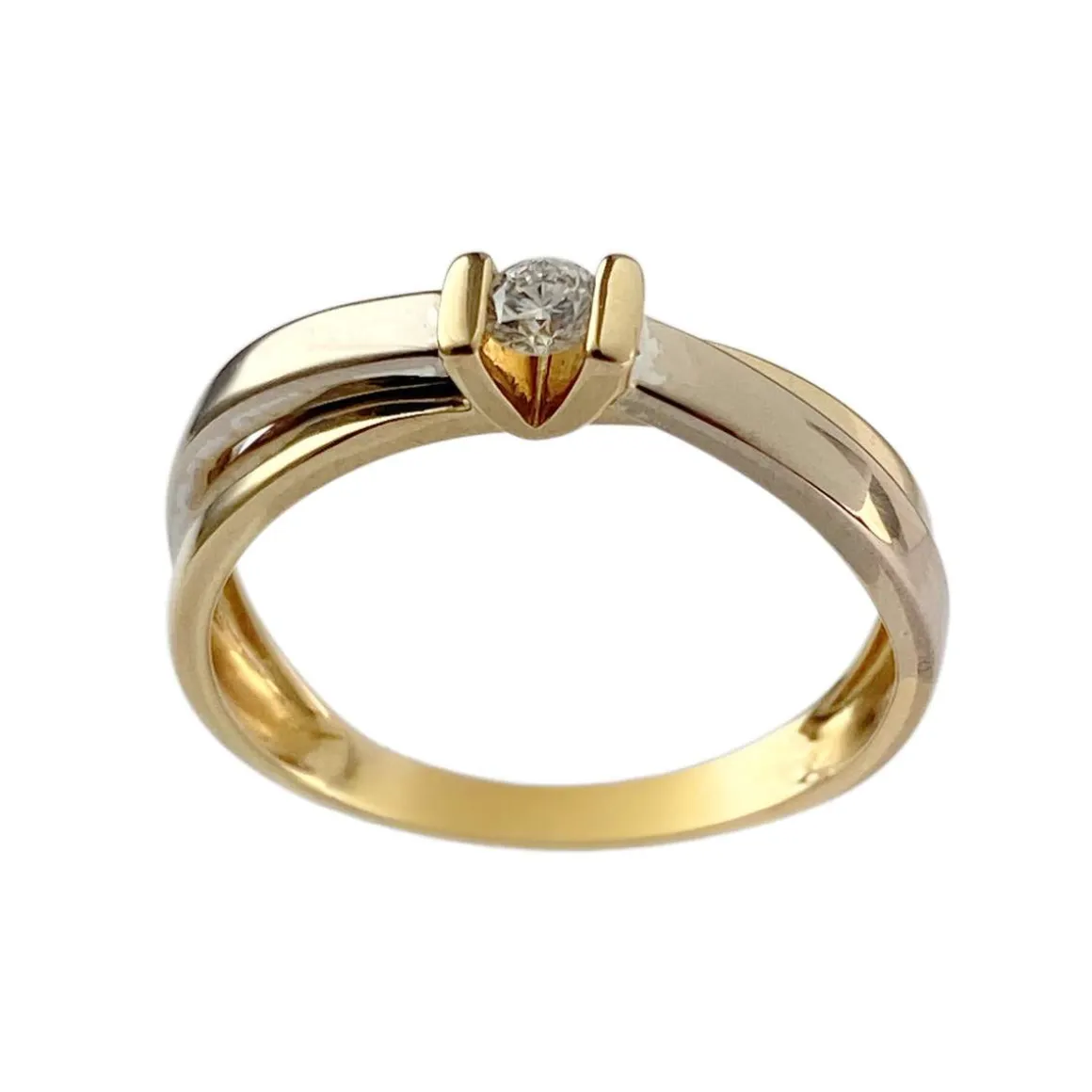 Bague d'occasion 2 ors 750 diamant