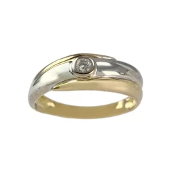 Bague d'occasion 2 ors 750 diamant